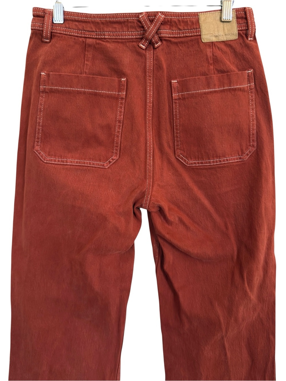 Seventy + Mochi Rust Red Wide-Leg Denim Jeans – Women’s Size 29 - Picture 6 of 15